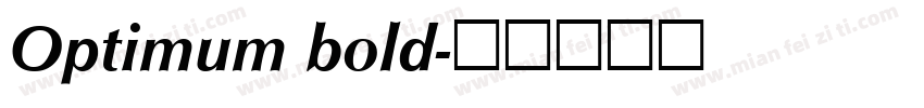 Optimum bold字体转换